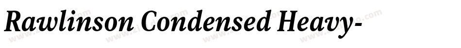 Rawlinson Condensed Heavy字体转换